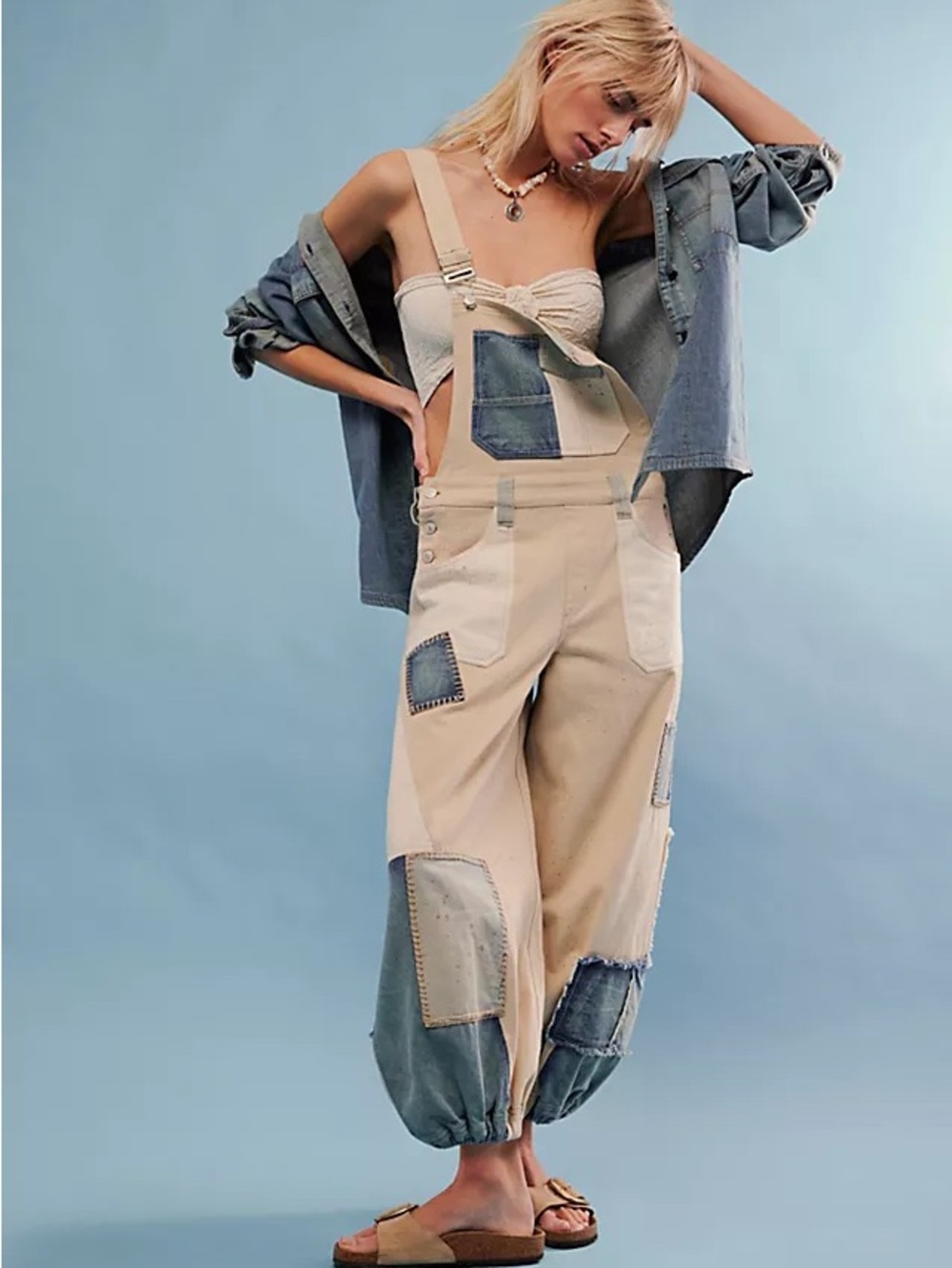 ISO We The Free Bittersweet Embroidered Overalls